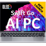 Acer Swift Go 14 OLED AI PC Intel Core Ultra 7 155H - (16 GB/1 TB SSD/Windows 11 Home) SFG14-73-71BY Thin and Light Laptop  (14 Inch, Pure Silver, 1.3 Kg, With MS Office)